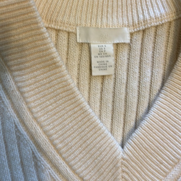 H&M Cream Wide-cut Sweater Vest Size Small - Picture 4 of 5